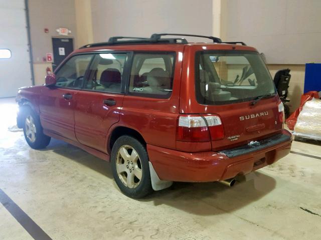 JF1SF65681G740952 - 2001 SUBARU FORESTER S RED photo 3