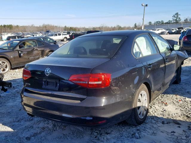 3VW2K7AJ7FM269540 - 2015 VOLKSWAGEN JETTA BASE BLACK photo 4