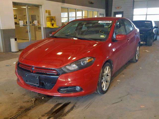 1C3CDFBH9DD135567 - 2013 DODGE DART SXT RED photo 2