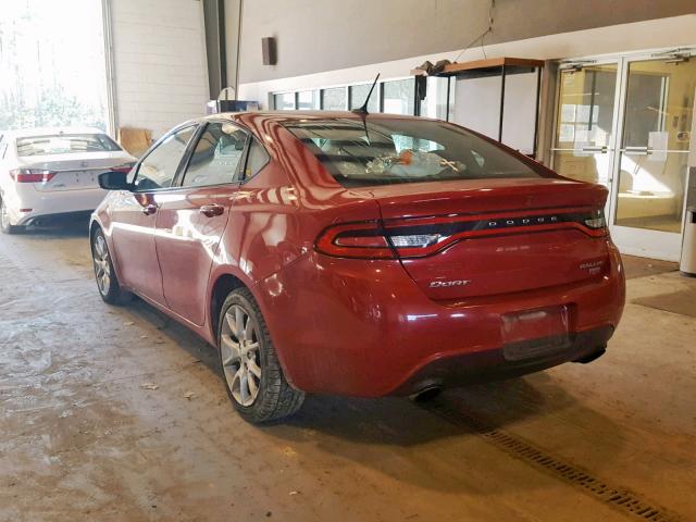 1C3CDFBH9DD135567 - 2013 DODGE DART SXT RED photo 3