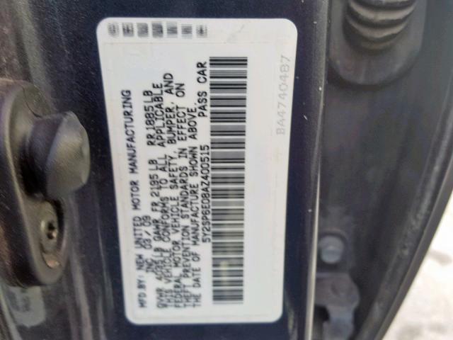 5Y2SP6E08AZ400515 - 2010 PONTIAC VIBE GRAY photo 10