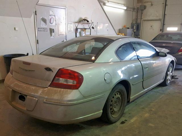 4C3AG42G63E204149 - 2003 CHRYSLER SEBRING LX SILVER photo 4