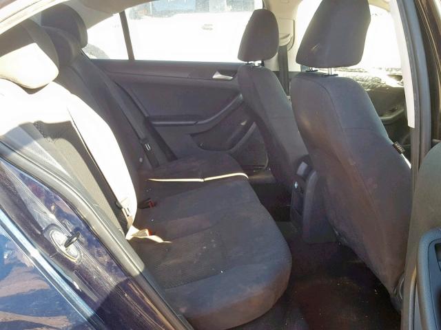 3VW2K7AJ1EM392894 - 2014 VOLKSWAGEN JETTA BASE BLUE photo 6