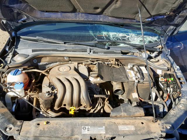 3VW2K7AJ1EM392894 - 2014 VOLKSWAGEN JETTA BASE BLUE photo 7