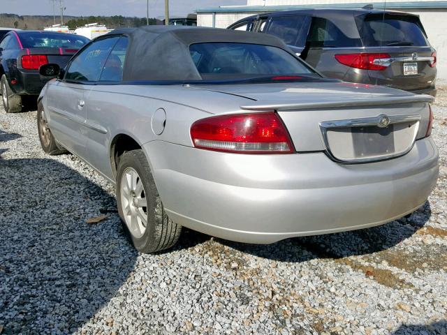 1C3EL75R54N113744 - 2004 CHRYSLER SEBRING GT SILVER photo 3