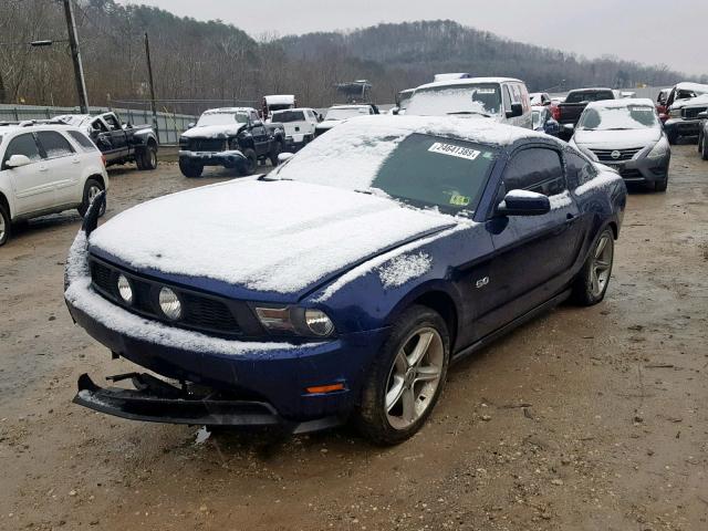 1ZVBP8CF0C5278579 - 2012 FORD MUSTANG GT BLUE photo 2