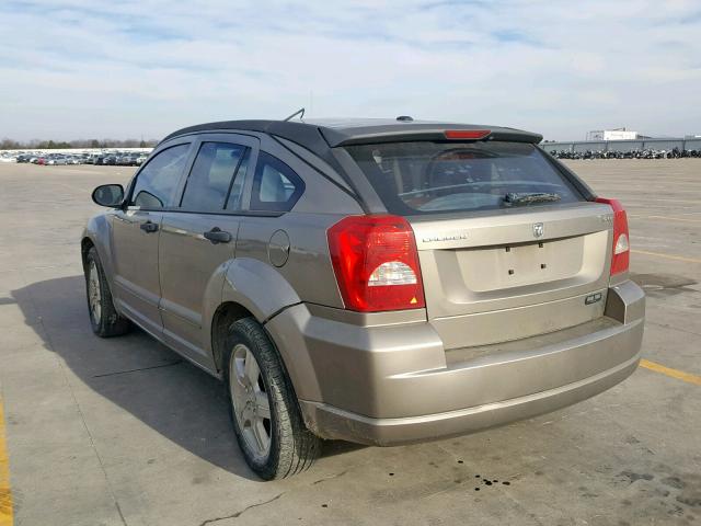 1B3HB48B37D408944 - 2007 DODGE CALIBER SX TAN photo 3