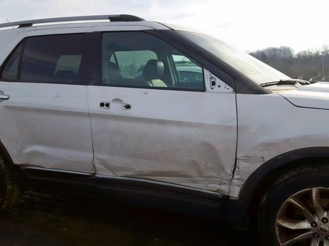 1FM5K8F84EGA83728 - 2014 FORD EXPLORER L WHITE photo 10