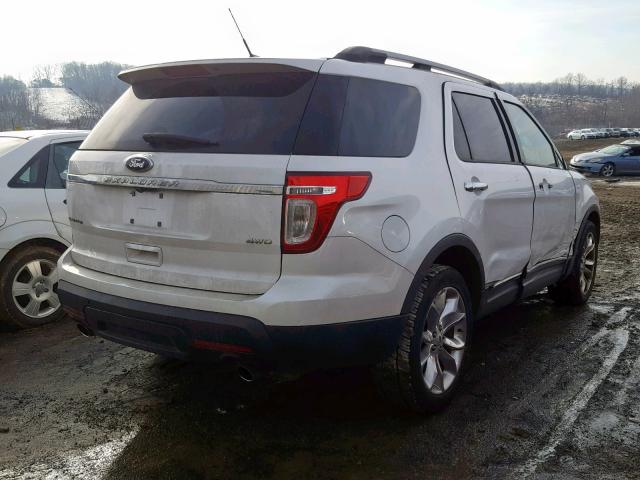 1FM5K8F84EGA83728 - 2014 FORD EXPLORER L WHITE photo 4