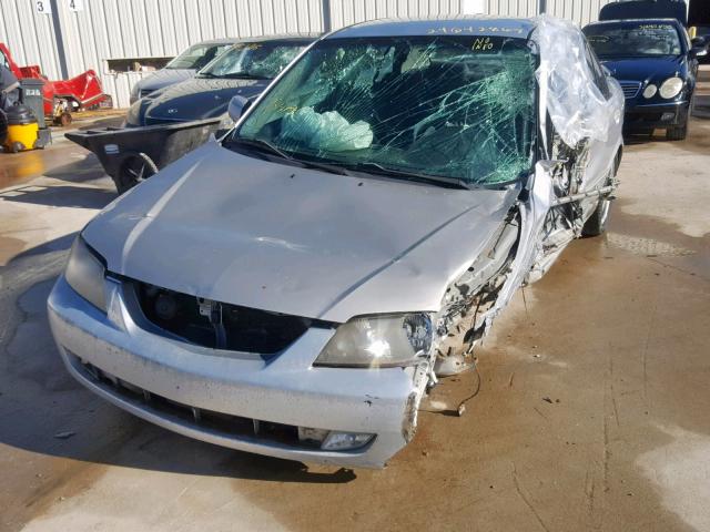 JM1BJ225831181454 - 2003 MAZDA PROTEGE DX GRAY photo 2