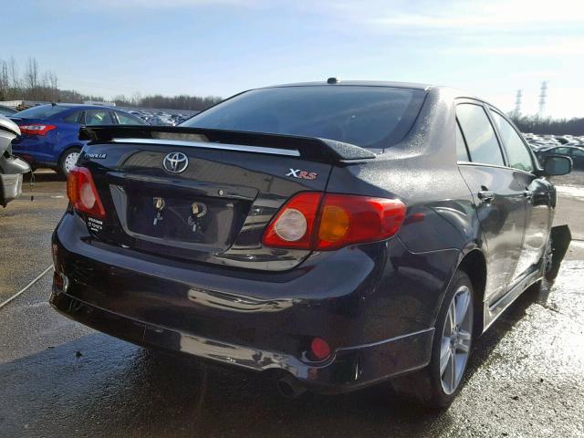 2T1BE40E99C028802 - 2009 TOYOTA COROLLA XR BLACK photo 4