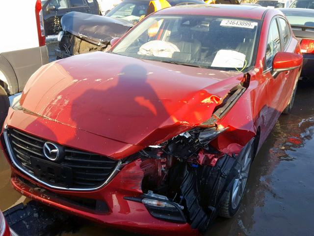 3MZBN1L36HM124608 - 2017 MAZDA 3 TOURING RED photo 2