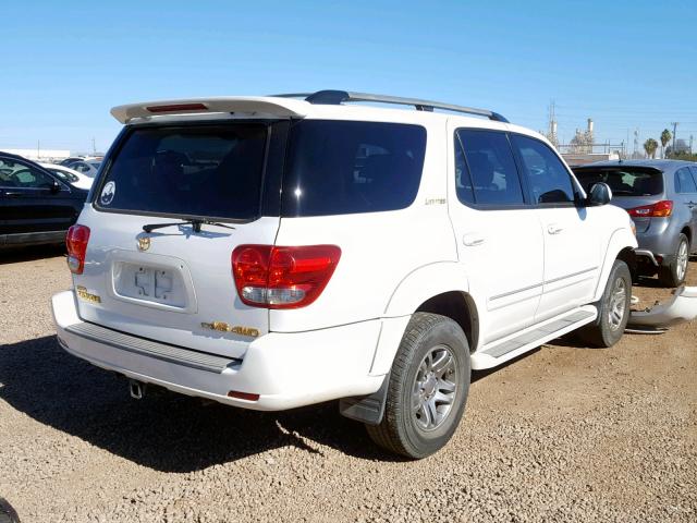 5TDBT48A06S269691 - 2006 TOYOTA SEQUOIA LI WHITE photo 4