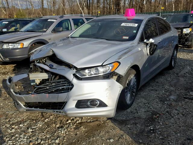 3FA6P0D9XER125423 - 2014 FORD FUSION TIT SILVER photo 2