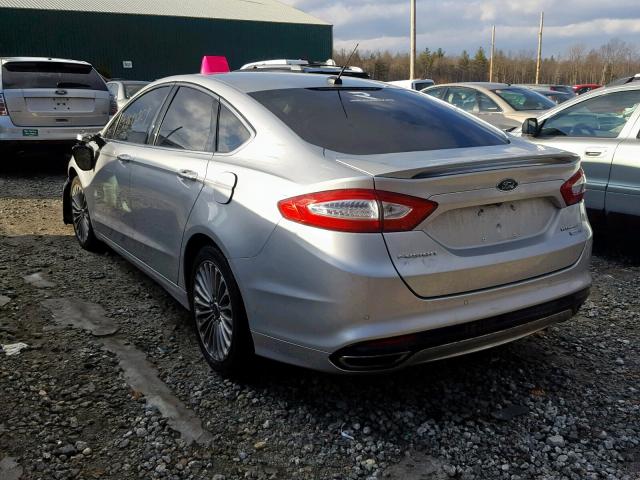 3FA6P0D9XER125423 - 2014 FORD FUSION TIT SILVER photo 3