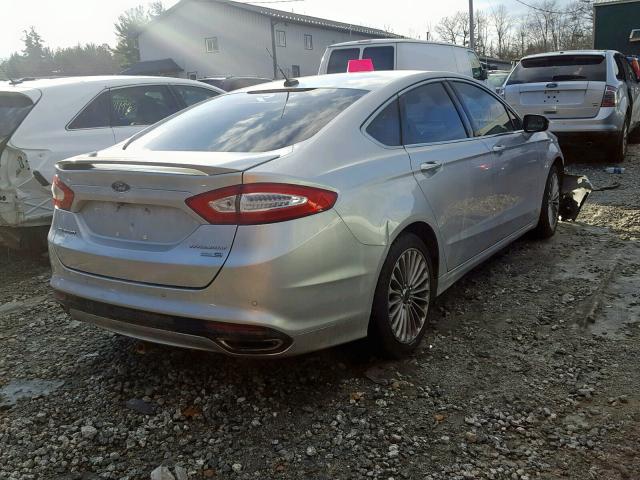 3FA6P0D9XER125423 - 2014 FORD FUSION TIT SILVER photo 4