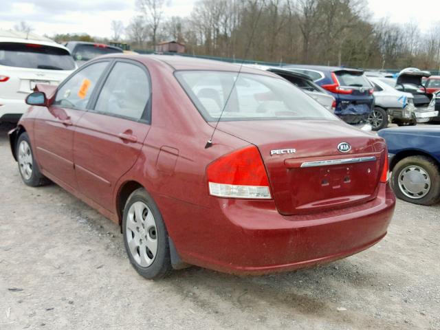 KNAFE121875421658 - 2007 KIA SPECTRA EX BURGUNDY photo 3