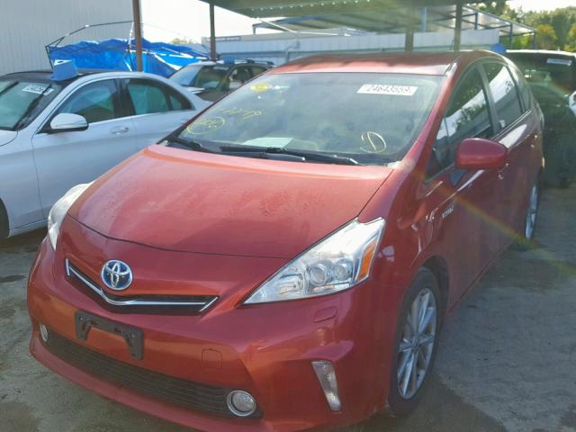 JTDZN3EU3C3116818 - 2012 TOYOTA PRIUS V RED photo 2