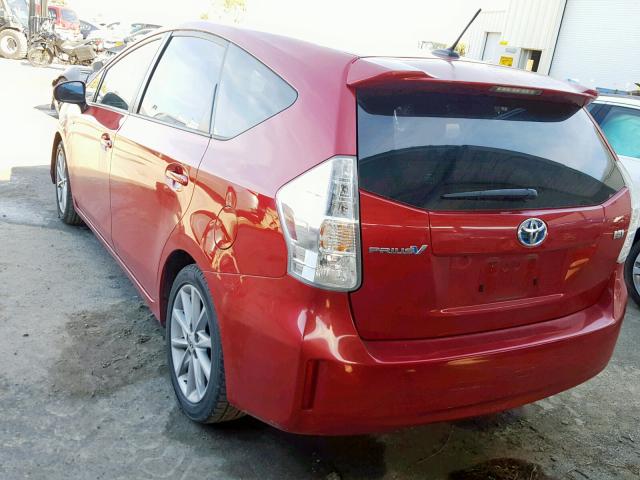 JTDZN3EU3C3116818 - 2012 TOYOTA PRIUS V RED photo 3