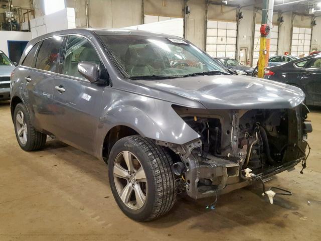 2HNYD2H38CH510477 - 2012 ACURA MDX TECHNO GRAY photo 1