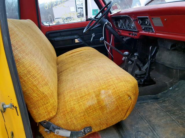 F66EV020241 - 1977 FORD F-600 YELLOW photo 5