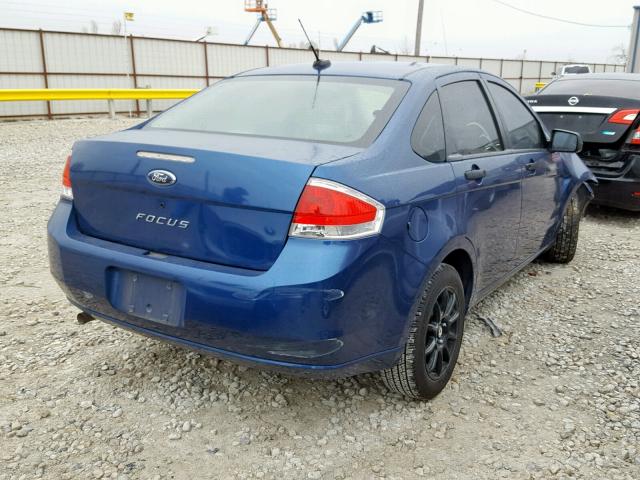 1FAHP34N98W273409 - 2008 FORD FOCUS S/SE BLUE photo 4