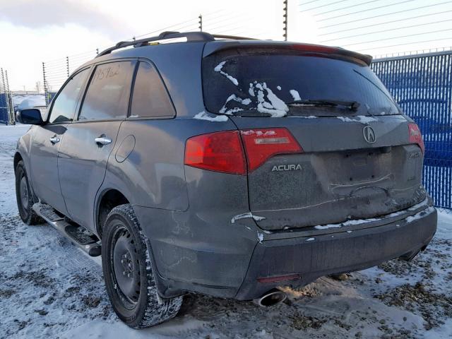 2HNYD28848H004678 - 2008 ACURA MDX SPORT GRAY photo 3