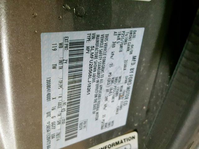 5LMFU28568LJ18261 - 2008 LINCOLN NAVIGATOR Qəhvəyi foto 10