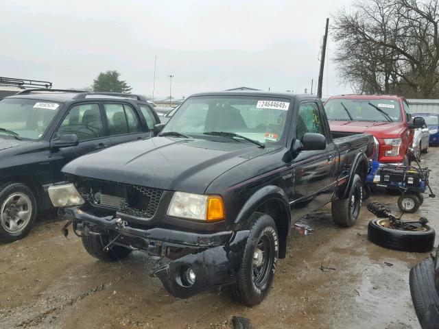 1FTYR10U51TA97620 - 2001 FORD RANGER BLACK photo 2