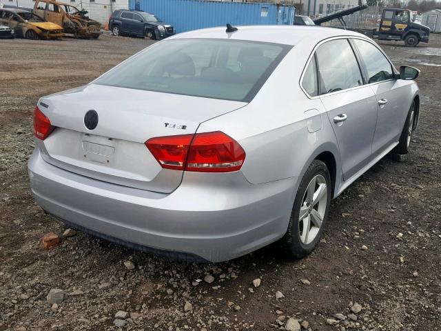 1VWBN7A37CC011492 - 2012 VOLKSWAGEN PASSAT SE SILVER photo 4