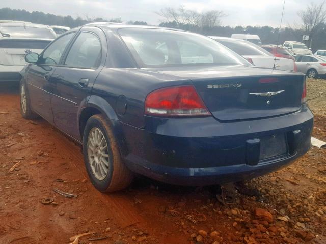 1C3EL46XX4N340228 - 2004 CHRYSLER SEBRING LX BLUE photo 3