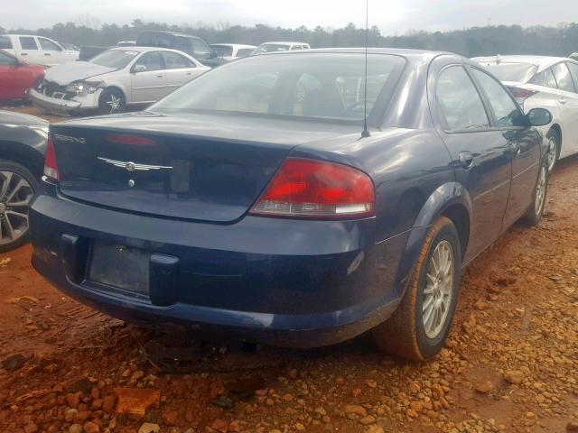 1C3EL46XX4N340228 - 2004 CHRYSLER SEBRING LX BLUE photo 4