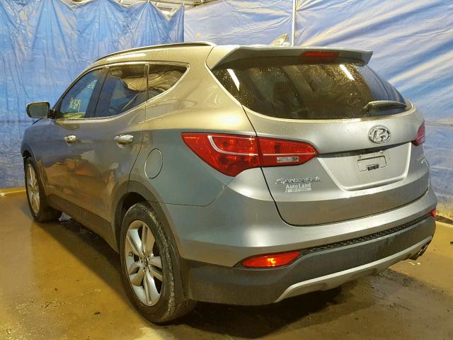 5XYZUDLA6EG213608 - 2014 HYUNDAI SANTA FE S GRAY photo 3