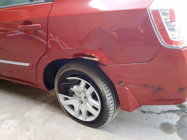 3N1AB6AP5CL675138 - 2012 NISSAN SENTRA 2.0 RED photo 9