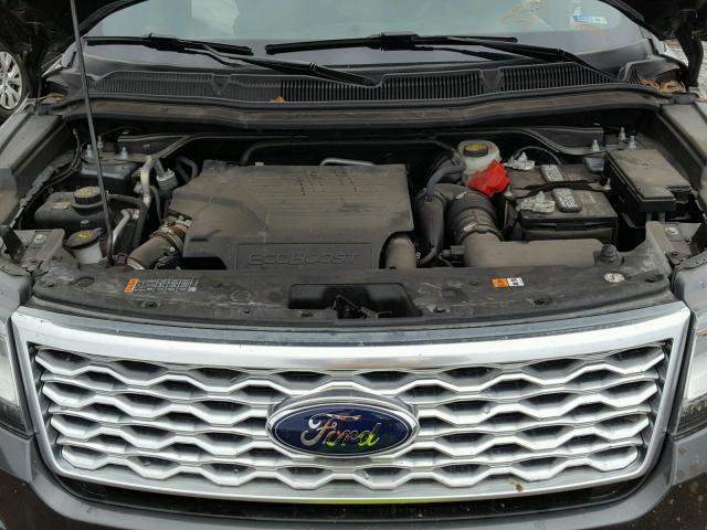 1FM5K8HT4HGD51666 - 2017 FORD EXPLORER P CHARCOAL photo 7