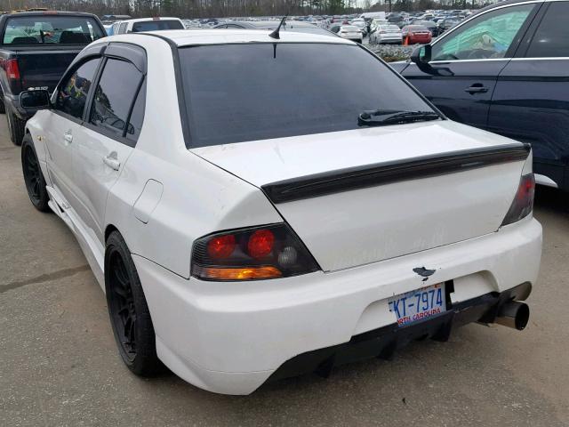 JA3AH86D54U060830 - 2004 MITSUBISHI LANCER EVO WHITE photo 3