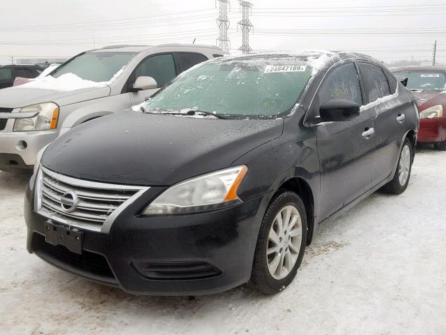 3N1AB7AP8DL734769 - 2013 NISSAN SENTRA S BLACK photo 2