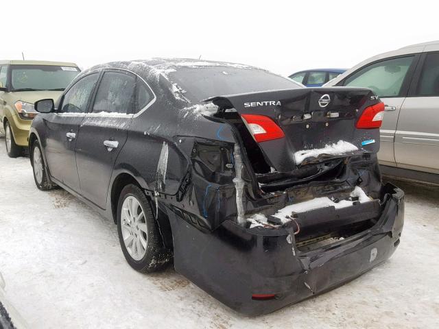 3N1AB7AP8DL734769 - 2013 NISSAN SENTRA S BLACK photo 3