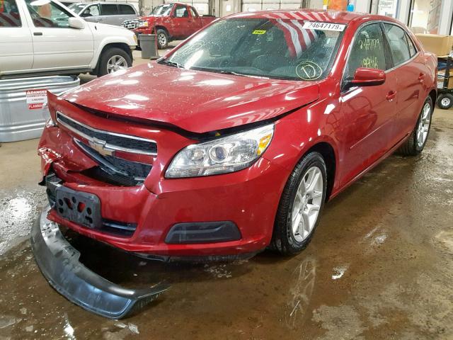1G11D5SR4DF141229 - 2013 CHEVROLET MALIBU 1LT RED photo 2