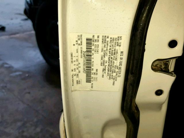 2FAHP71V19X116927 - 2009 FORD CROWN VICT WHITE photo 10