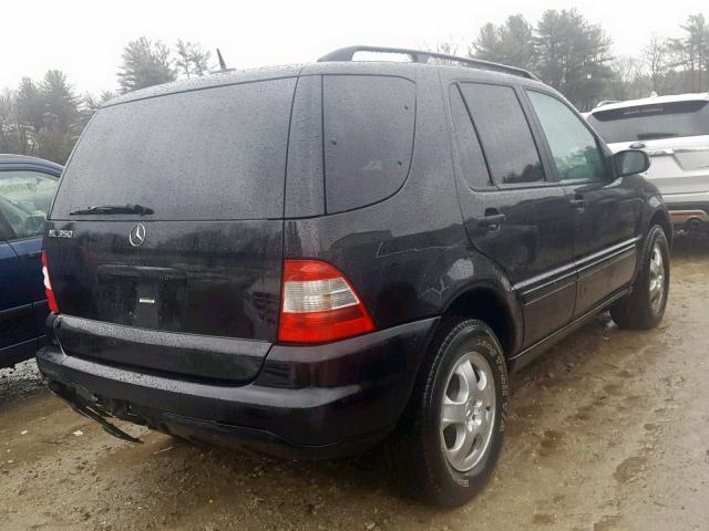 4JGAB57E74A497055 - 2004 MERCEDES-BENZ ML 350 BLACK photo 4