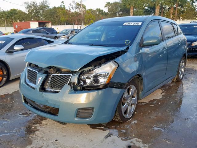 5Y2SP67009Z419326 - 2009 PONTIAC VIBE TEAL photo 2