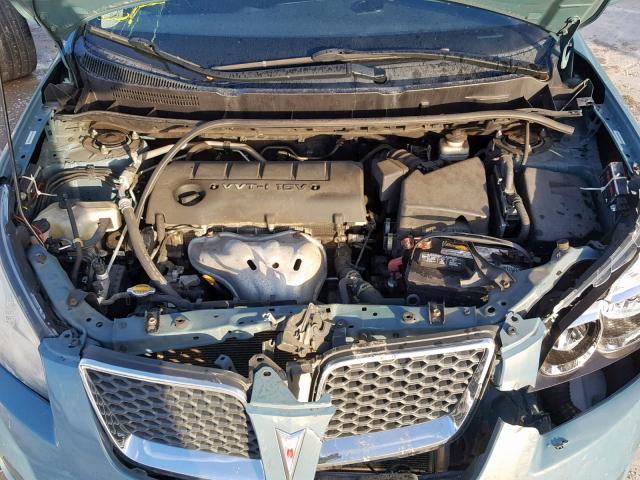 5Y2SP67009Z419326 - 2009 PONTIAC VIBE TEAL photo 7