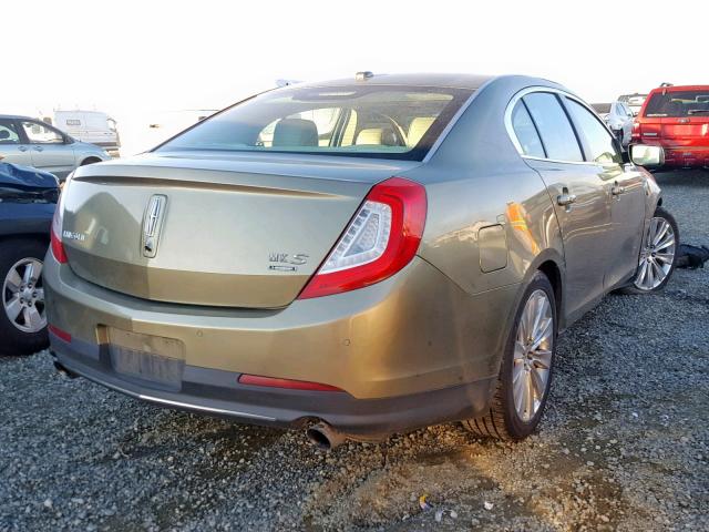 1LNHL9FT3DG610564 - 2013 LINCOLN MKS GREEN photo 4