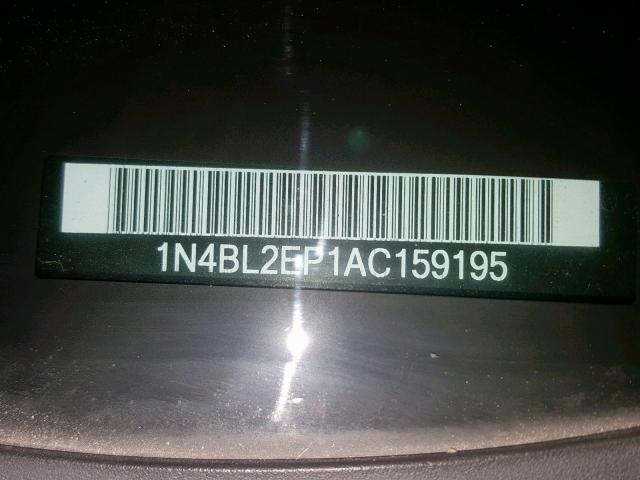 1N4BL2EP1AC159195 - 2010 NISSAN ALTIMA SR BLACK photo 10