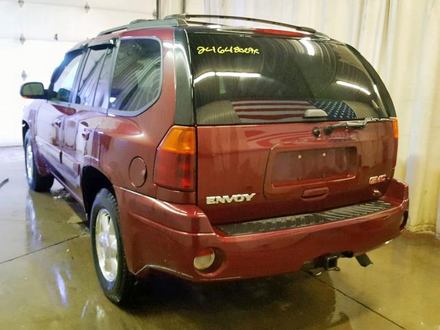 1GKDT13S252343646 - 2005 GMC ENVOY MAROON photo 3