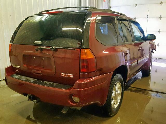 1GKDT13S252343646 - 2005 GMC ENVOY MAROON photo 4