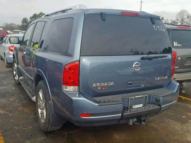 5N1AA0ND5CN620326 - 2012 NISSAN ARMADA SV BLUE photo 3