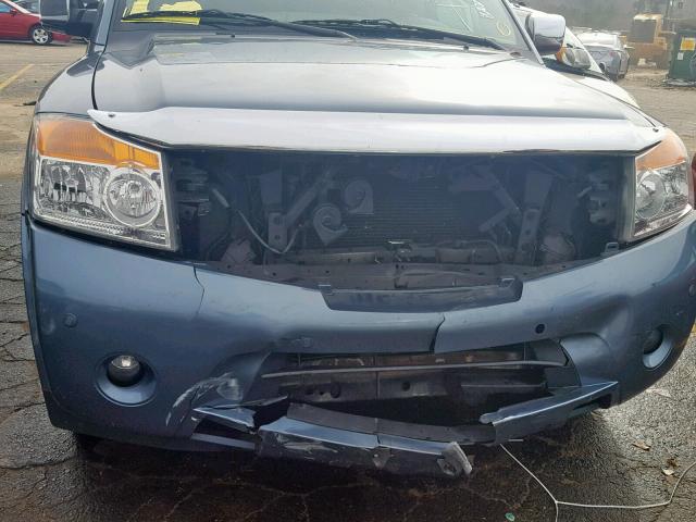 5N1AA0ND5CN620326 - 2012 NISSAN ARMADA SV BLUE photo 9