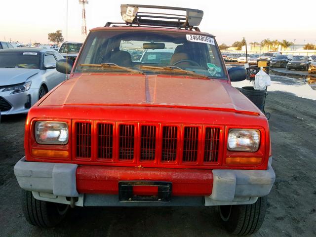 1J4FF48S2YL115578 - 2000 JEEP CHEROKEE S RED photo 9